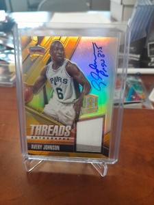 AVERY JOHNSON 2013-14 PANINI SPECTRA GOLD AUTOGRAPH JERSEY # PATCH #D 6/10 SPURS