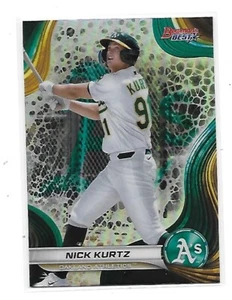 2024 BOWMANS BEST REFRACTOR NICK KURTZ #TP14 A'S ROOKIE - Picture 1 of 2