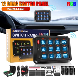 Newest Wireless RGB 12 Gang Switch Panel Remote Control for 12V 24V OffRoad 4X4 - Picture 1 of 21