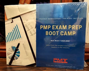 PMP Exam Prep Boot Camp Blue Book V2023 - 2025 + Orange Book PMT Study Bundle - Picture 1 of 3