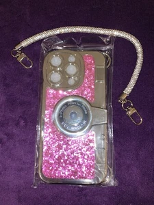 3D Vintage Kamera Mädchen Handyhülle für iPhone 14 Pro Pink  - Bild 1 von 3