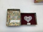 Lace Heart Pin/Brooch Abbey Lace Collection England Great Britain W Box 1 4/8?