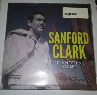 Sanford Clark Waylon Jennings Zia 7" gold vinyl Rockabilly Country 45 RSD 2014 - Image 1 of 3