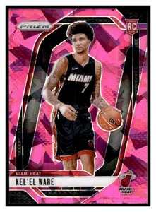 2024-25 Panini Prizm Prizms Pink Ice 248 Kel'el Ware Miami Heat - Bild 1 von 2