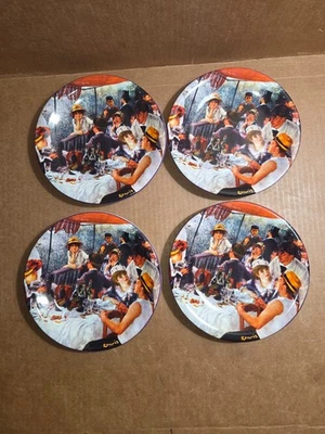 Juego de Platos Certificado Internacional RENOIR 8" 4 Piezas Almuerzo de la Fiesta Náutica Foto 1 de 4