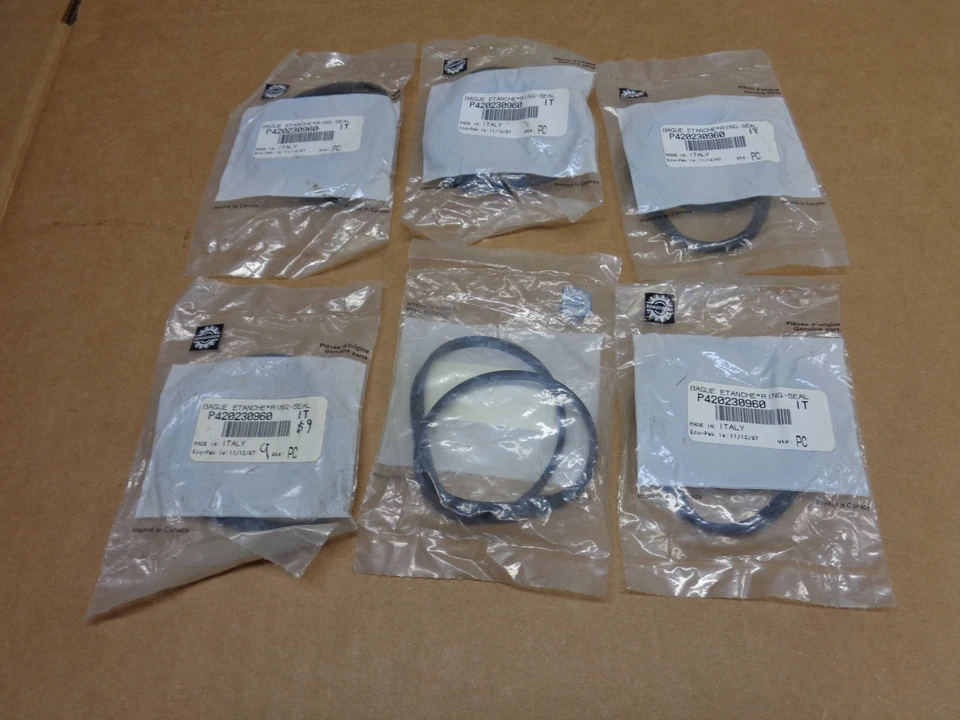 SKI-DOO 6ct NEW OEM RUBBER ORING SEAL 780 MACH Z LT 1996 ENGINE 420230960 HEAD - Image 1 of 2