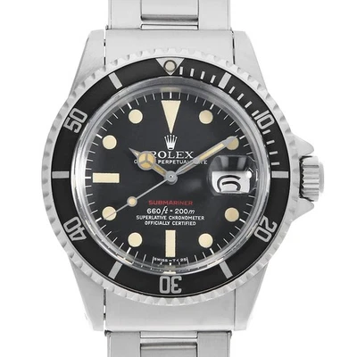 ROLEX SUBMARINER Date Red Sub Caliber 1570 Mark 5 Dial 1680 black 30 Number ... - Image 1 of 4