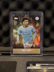 2022-23 Rico Lewis (RC) 1/1 Gold Topps Manchester City Team Set One Of One - Picture 1 of 3