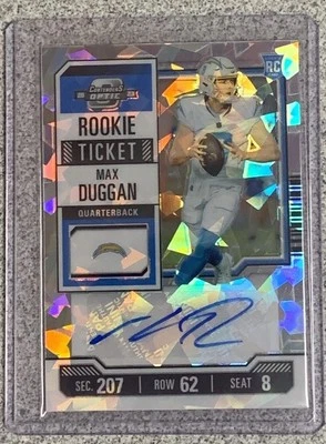 Max Duggan 2023 Contenders Optic Cracked Ice Prizm Rookie RC Auto /22 MINT - Image 1 of 2