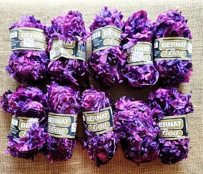 Lot Of 10 Bernat Boa Yarn Skeins #81305 Parrot Color 50 Gram - Image 1 of 4