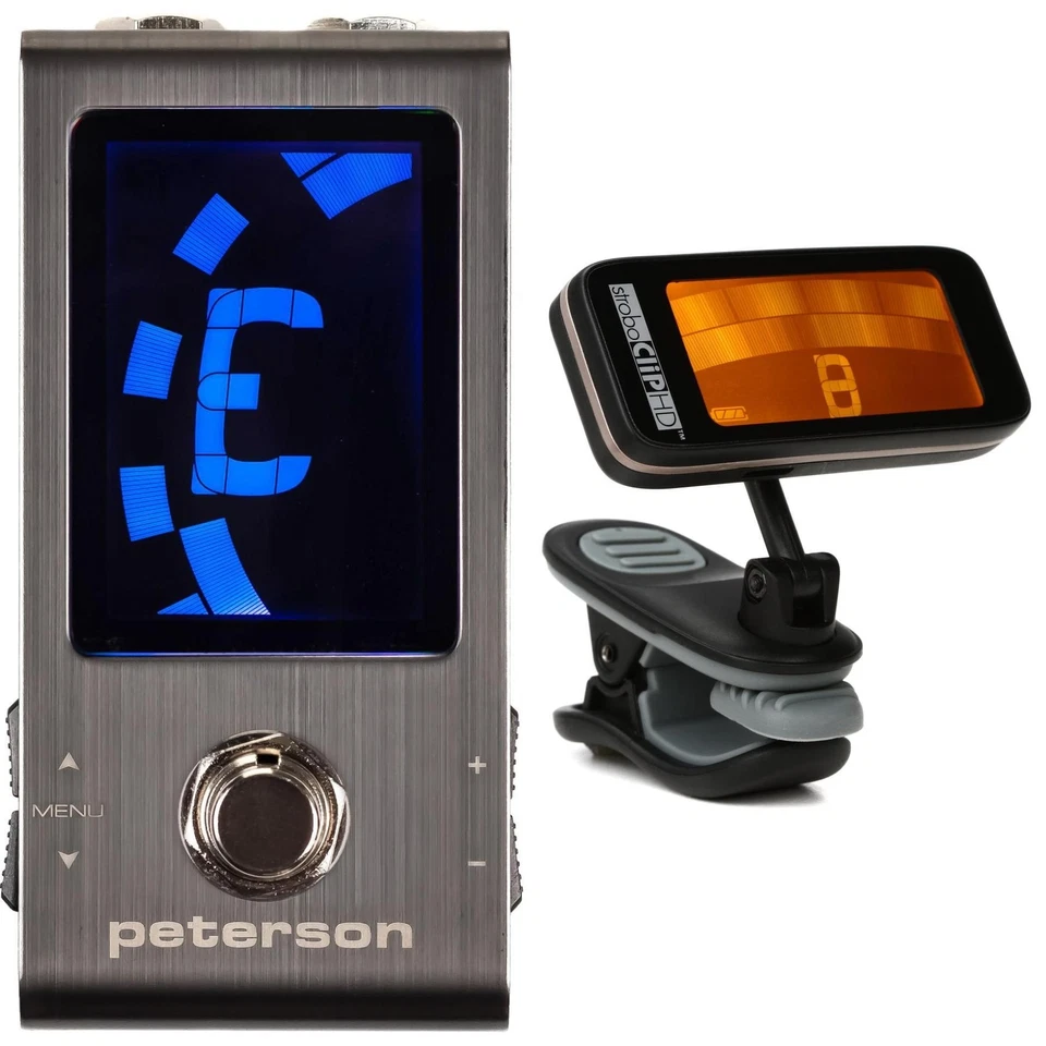 Peterson StroboStomp Mini Sintonizador de Pedal con Sintonizador de Clip HD StroboClip Foto 1 de 1