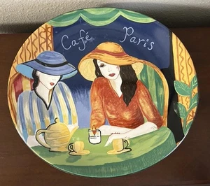 Piatto ovale colorato 11” SANGO CAFE PARIS 1994 da collezione fuori produzione - Foto 1 di 6