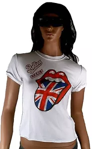 AMPLIFIED ROLLING STONES Union Jack UK Zunge Vintage T-Shirt S 36/38 - Bild 1 von 1