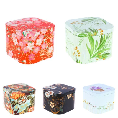 Tea Sealed Box Can Candy Iron Box Container Jar Tin Square Kitchen Storage - Image 1 of 4