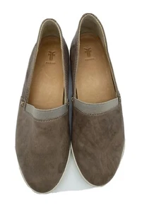 ZAPATILLAS PLANAS DE CUERO FRYE MELANIE PARA MUJER 5,5 EE. UU. NUEVAS CON ETIQUETAS GRIS - Imagen 1 de 7