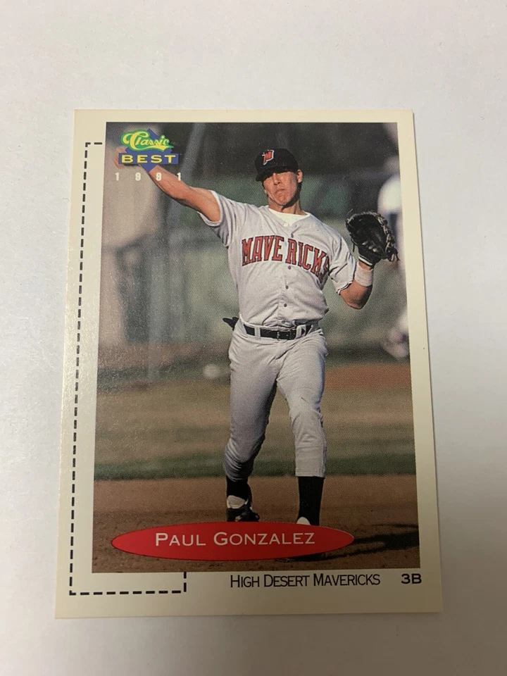 1991 Classic Best Paul Gonzalez High Desert Mavericks  - Image 1 of 1
