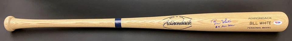 Broadcast Bill White SIGNED Adirondack Bat Phillies Yankees PSA/DNA AUTOGRAPHED - Image 1 of 3