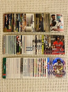 Atlanta Braves 110 Card Lot! Ronald Acuna Jr, Rookies, All-Stars, HOFers & More!