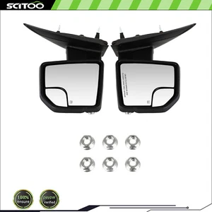 Power Heated Turn Signal Puddle Light Towing Mirror For 07-14 Ford F150 - Picture 1 of 8