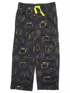 Boys Black & Green Gamer Controller Pajama Bottoms Lounge Sleep Pants - Picture 1 of 1