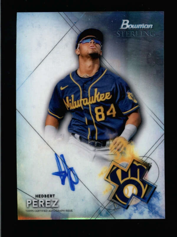 HEDBERT PEREZ 2021 BOWMAN STERLING ON CARD ROOKIE AUTOGRAPH AUTO RC BA9720 - Image 1 of 1