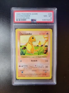 Charmander Shadowless PSA 8 Pokemon Card WoTC - Picture 1 of 2