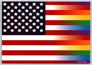 Postal The Harvey Milk Show 1997 Estados Unidos y LGTBQ+ Bandera del Orgullo - Imagen 1 de 2