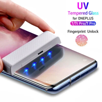 Liquid Screen Protector For OnePlus 11 10 Pro 9 Pro  Full UV Glue Tempered Glass - Image 1 of 4