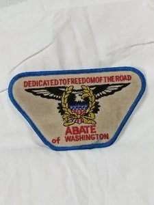 ABATE of Washington DEDICATED TO FREEDOM OF THE ROAD Embroidered Patch Eagle - Picture 1 of 6