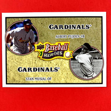 Albert Pujols Stan Musial 2008 Upper Deck Heroes Card #178 St. Louis Cardinals