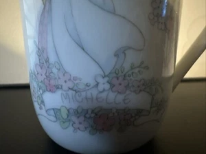 Vintage 1989 Enesco Precious Moments 'Michelle’ Coffee Tea Cup Mug - Picture 1 of 3