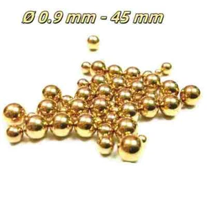 Ø 0.9 mm - 45 mmSolid Industrial Bearing Ball Brass Ball Precision Coppers Ball - Picture 1 of 9