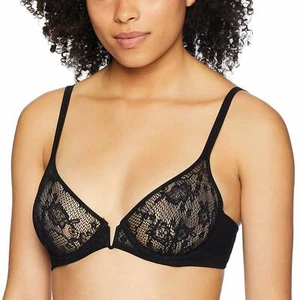 OnGossamer BLACK Racy Lace Plunge Demi Bra, US 32DD, UK 32DD - Picture 1 of 2