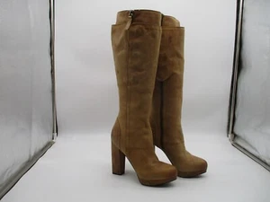 Vera Wang Cuero Marrón Envejecido Alto Grueso Tacón Alto Para Mujer Talla 6.5 M - Imagen 1 de 12