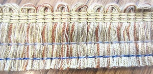 Gold And Tan Varigated Brush Fringe 2 Yard Upholstery Lamp Curtaintrim B-16 - Picture 1 of 1