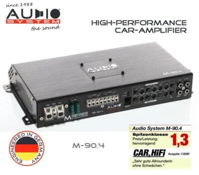 Audio System M-90.4 4-Kanal Class A/B Verstärker 640 Watt RMS Endstufe - Bild 1 von 4