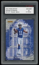 MICHAEL PITTMAN JR. 2021 PANINI INSTANT MY CITY 1ST GRADED 10 CARD #MC14 COLTS