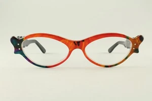 Rare Authentic Selima Optique Fish Red Print Black 51mm Frames Glasses RX-able - Picture 1 of 5