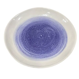 Nautica Watercolor Blue Sea Swirl 11in Melamine Dinner Plates Set of 4 - Picture 1 of 1