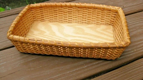 Nantucket Basket Rectangular 6 3/4"x 4"x 2 1/8" ...Many uses...  Nice Condition Cover