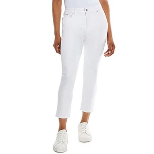 Nine West Ladies Gramercy Crop Jean Size 14 Bright White - Picture 1 of 8