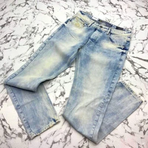 Men's Cipo & Baxx CD319X Bleached Sandblast Denim Pants NWT - Picture 1 of 2