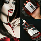 Reusable Fake Blood Bag Halloween Haunted House Vampire Drink Container