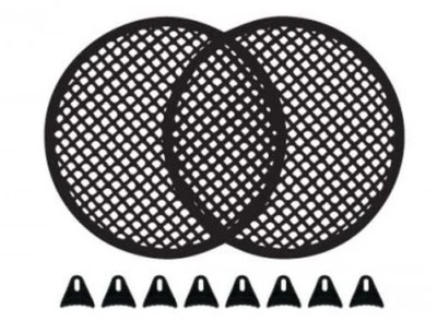NIPPON AMERICA (2) 10" INCH GRILL WAFFLE SPEAKER SUB WOOFER SPEAKER GRILLS WITH CLIPS AND SCREW