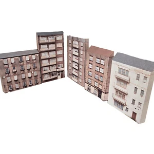 Paquete de 5 modelos de tarjetas de bajo relieve de edificios residenciales calibre N 1/148 conjunto 53 - Imagen 1 de 9
