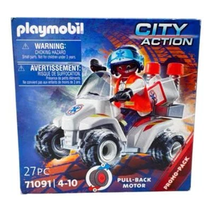 Playmobil 71091 Ciudad Pull-Back Motor Ambulancia Quad Afroamericano Paramédico - Imagen 1 de 4
