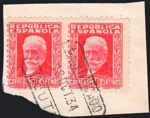 Ceuta - Edi o 669 Pareja - Fragmento Mat "Certificado - Ceuta" - Imagen 1 de 1