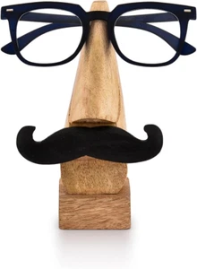 Display Stand Handmade Wooden Nose Shaped Spectacle Specs Eyeglass Holder Stand - Picture 1 of 5