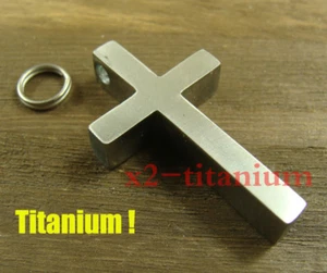 Pure Titanium Handmade Big size Cross necklace anti-allergy pendant XH535A - Picture 1 of 5