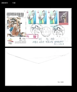 Sports,25th Barcelona Olympics, pole vault,Korea 1992 REG FDC,Cover - Picture 1 of 1